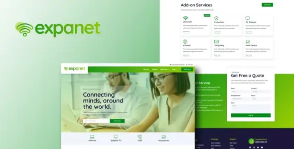 Expanet – Broadband & Internet Services Elementor Template Kit